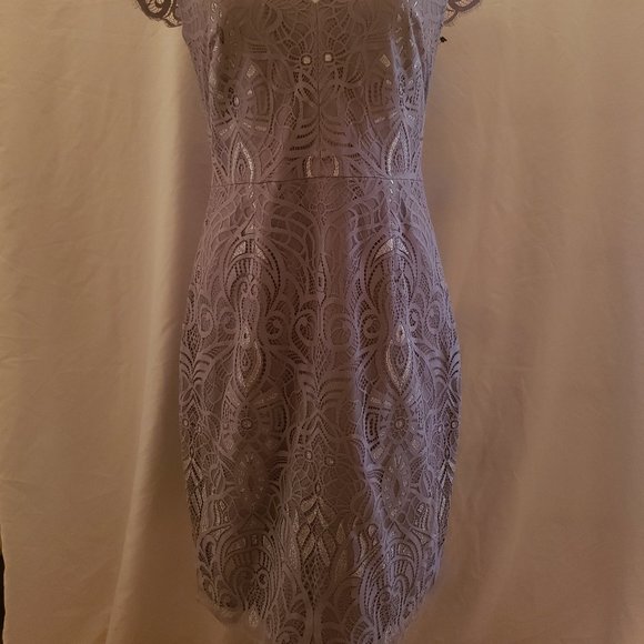 Vince Camuto Gray Lace Dress - Picture 2 of 4